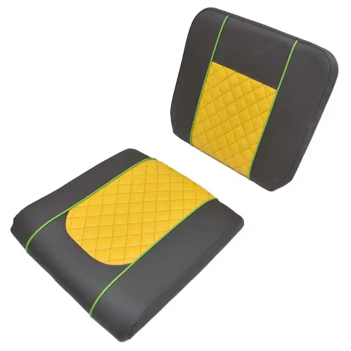 Direct From Factory Triton Boat Bench Seat Cushions 730698.14 | Gray Yellow Green (Set of 2)