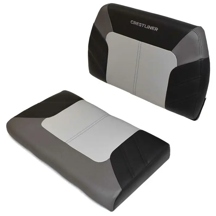 Fan Favorite Crestliner Boat Bench Seat Cushions 2271986 | Black / Gray Wise Marine