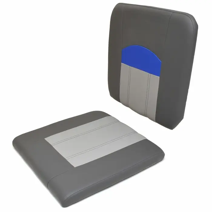 Triton Boat Aft Jump Seat Cushions | 206 Allure Gray / Blue (2 PC) Affordable