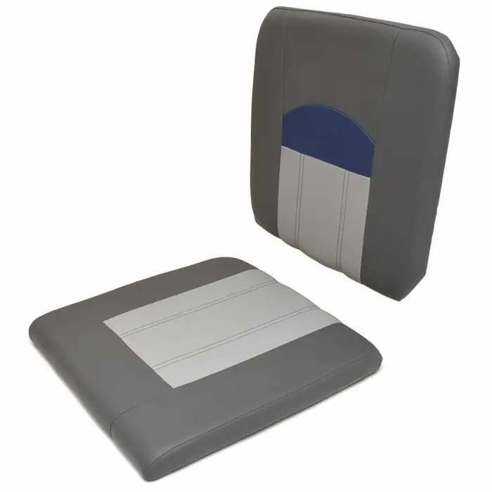 One Day Deal Triton Boat Aft Jump Seat Cushions | 206 Allure Gray / Navy (2 PC)