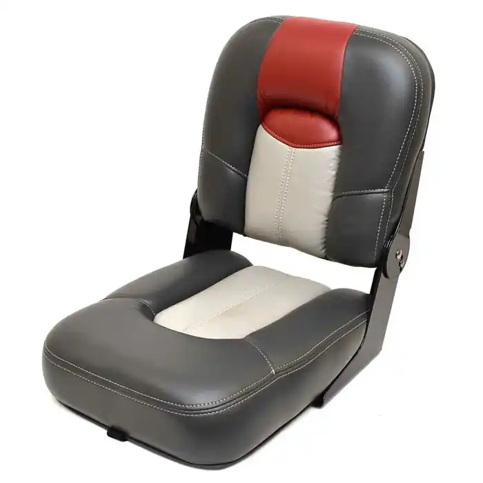 Wise Seating Boat Folding Buddy Seat 8WD1454-859 | Gray / Red Vinyl Hot Deal