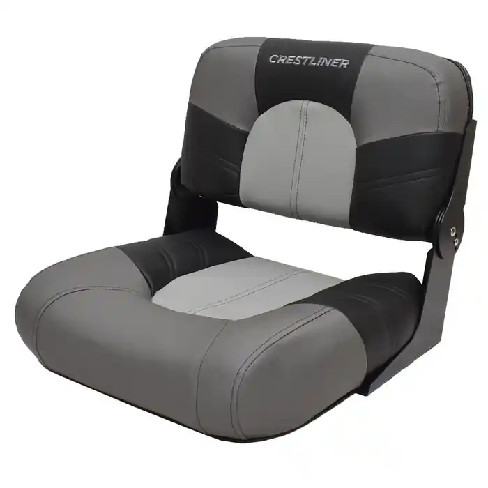 Crestliner Boat Center Folding Fishing Seat 2289462 | Gray / Black Final Sale