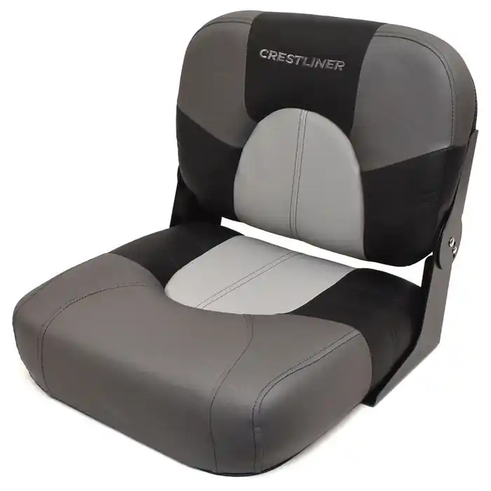 Crestliner Boat Center Folding Fishing Seat 2289836 | Gray / Black Weekend Sale