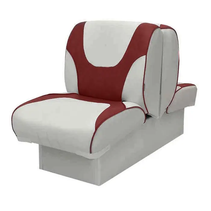 Hassle-Free Returns Boat Back-to-Back Lounge Seat B2B-DELX-10-GRYR | Gray / Red