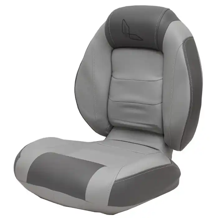 Lowe Boat Folding Fishing Seat 2368860 | Gray Vinyl w/ Logo Special Discount