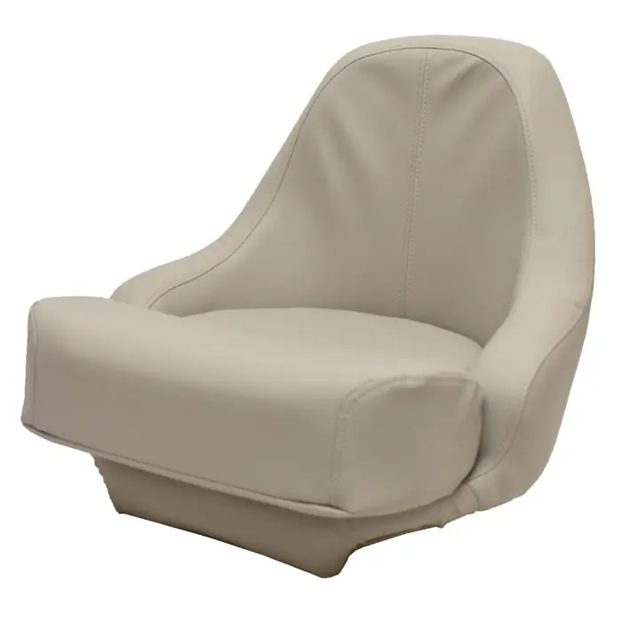 One Day Deal Premier Pontoon Boat Bucket Seat | 17 x 20 x 18 Inch Stone Gray Vinyl