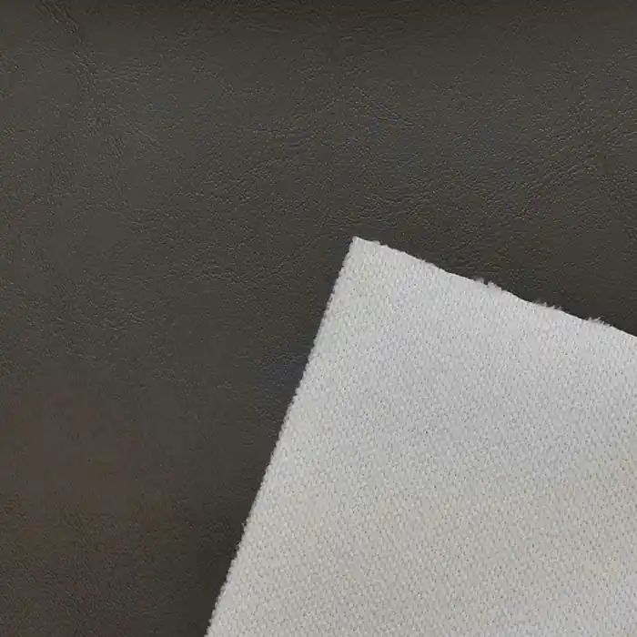 Direct From Factory Boat Knit Back Vinyl | Dark Charcoal Faux Leather 54 Inch (YD)