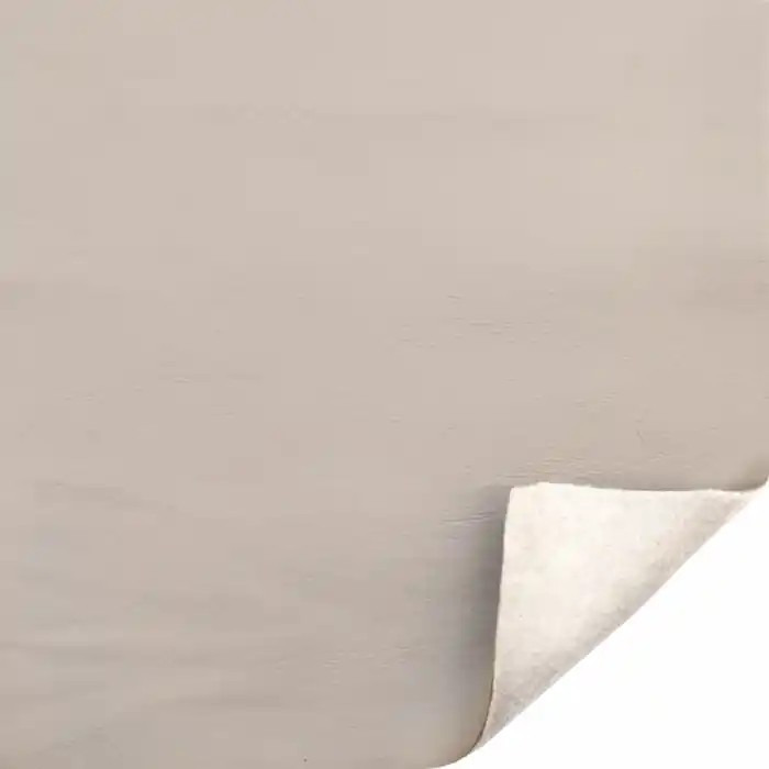 Boat Fuzzy Back Vinyl | Faux Leather Warm Gray 54 Inch (YD) Certified
