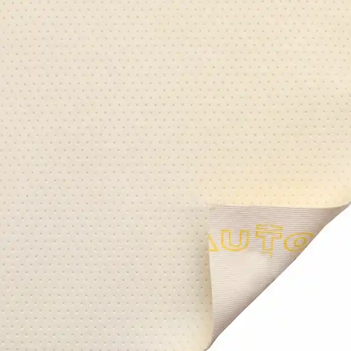 Same Day Shipping Boat Knit Back Vinyl | Perforated Cream Off White 54 Inch (YD)