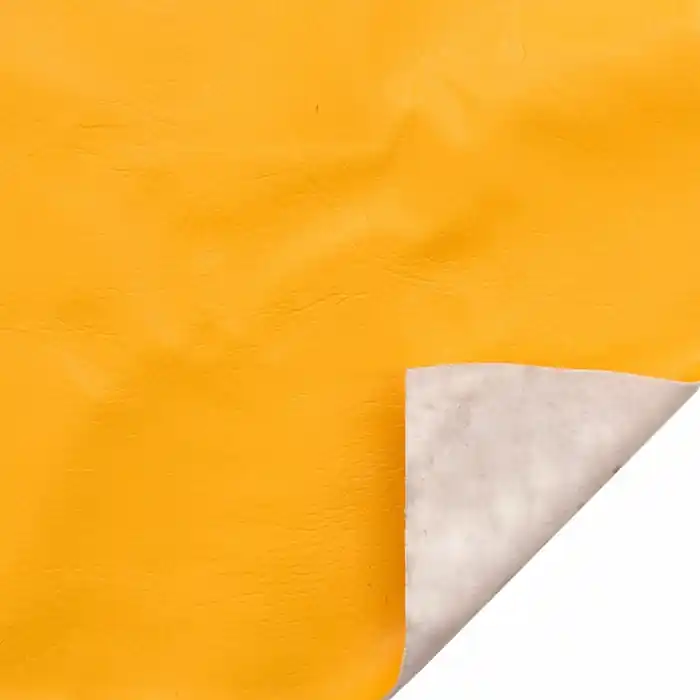 Boat Fuzzy Back Vinyl | Faux Leather Bright Gold Yellow 54 Inch (YD) Free Delivery