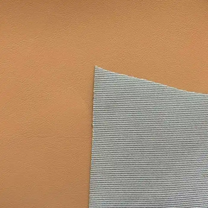 Boat Knit Back Vinyl | Faux Leather Beige Tan 54 Inch (YD) Big Sale