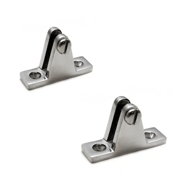 Certified Boat Bimini Deck Hinges | Surface Mount 2 3/8 Inch Stainless (Pair)