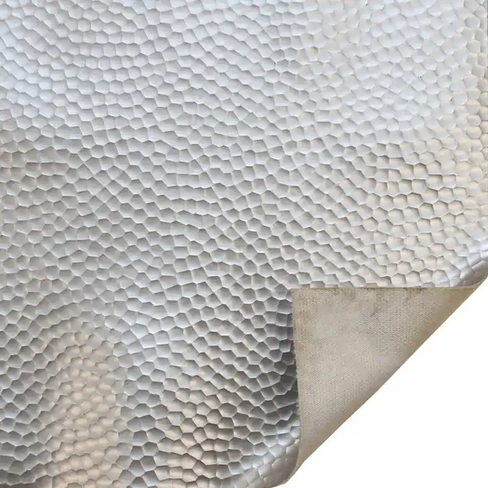 Boat Knit Back Vinyl | Hammered Metallic Silver 54 Inch (YD) Trending