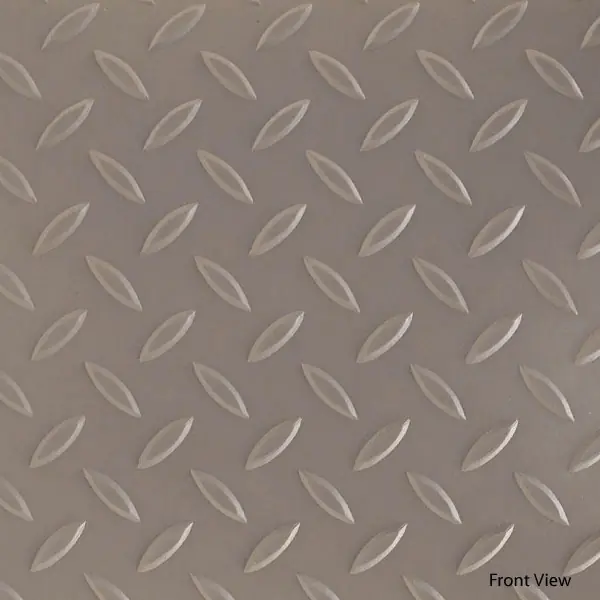 Genuine Lonseal Londeck Plate Hard Clay 96 Inch 2.5mm Steel-Plate Pattern Marine Non Skid Boat Vinyl Flooring (Linear Foot)