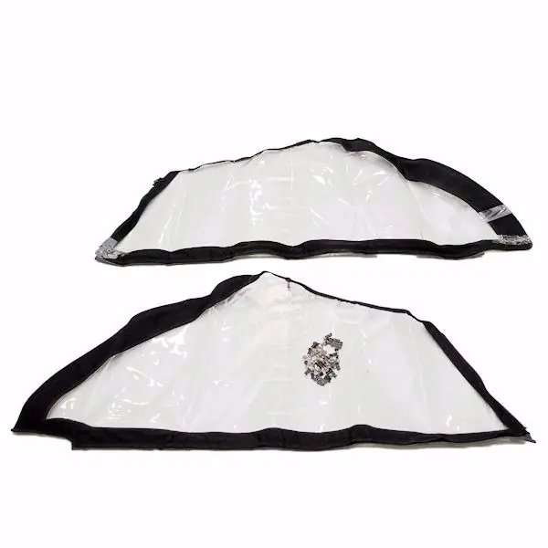 Direct From Factory Sea Ray Boat Rear Side Curtains 1948603 | SR280 2009 Black (Set of 2)