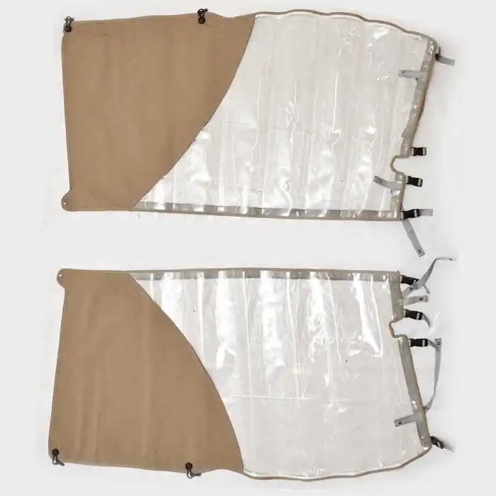 No Minimum Order Parker Boat Side Wing Curtains 166504 | 2520 2820 T-Top Toast Tweed 2PC