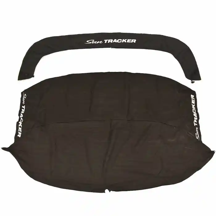 Sun Tracker Pontoon Boat Bimini Cover TCP-374-C-S | w/ Boot Black Instant Buy