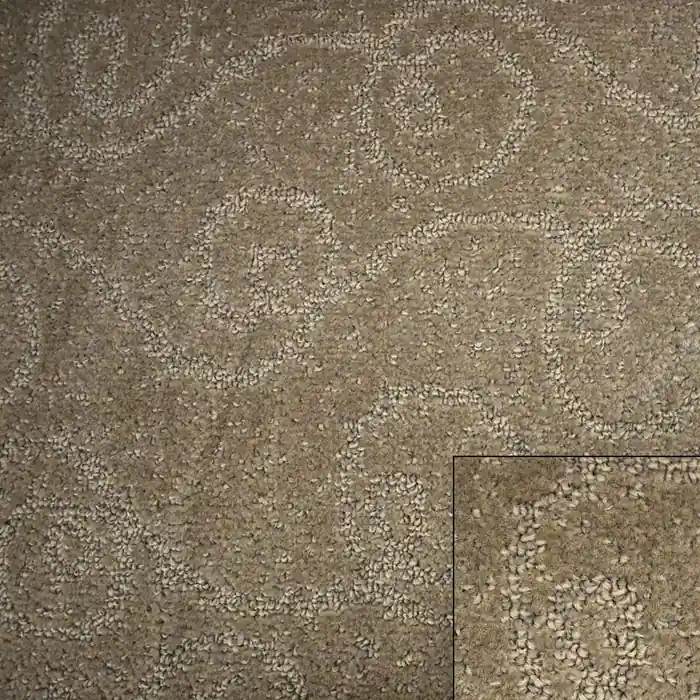 Marine Boat Cut Loop Carpet | 8.5 x 25 FT Beige Vine Swirls (ROLL) Free Delivery