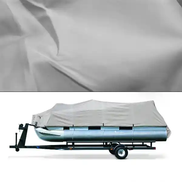 Sun Tracker Pontoon Boat Cover 776185S-10 | Carver Saber Gray Handmade