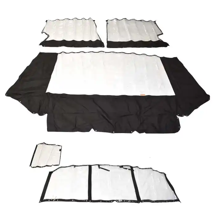 Hot Picks Ranger Boat Enclosure Curtain Kit 326770 | VX 1788 Taylor Made Black (5PC)
