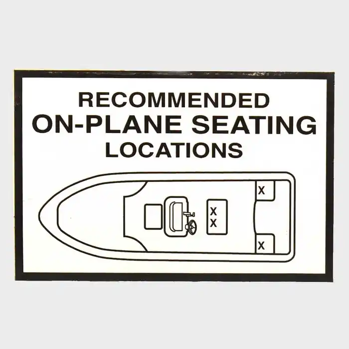 Triton Boat Seating Warning Decal 202285 | 2310 Bay On-Plane Sticker Final Sale