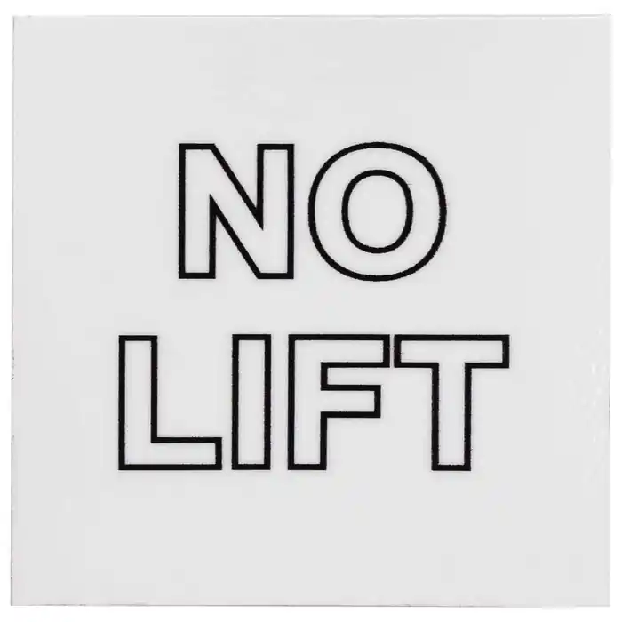 Boat No Lift Decal 7199961 | Black White Sticker 1 7/8 x 1 7/8 Inch Limited Edition