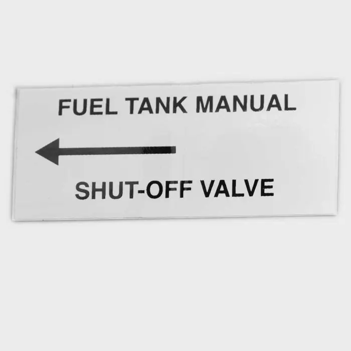 Ranger Boat Decal 206595 | Fuel Tank Shut Off Valve 3 x 1 1/4 Inch Weekend Sale