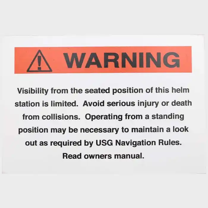 Lowe Boat Visibility Warning Decal 2228958 | 4 x 2 3/4 Inch Orange Low Price