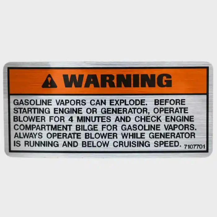 Weekend Sale Marquis Boat Gasoline Fuel Warning Decal 7107701 | Vapor Sticker