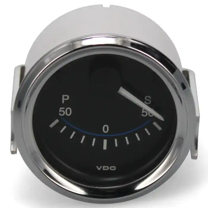 Bargain VDO Boat Rudder Angle Gauge 382503B | 2 Inch Silver Black