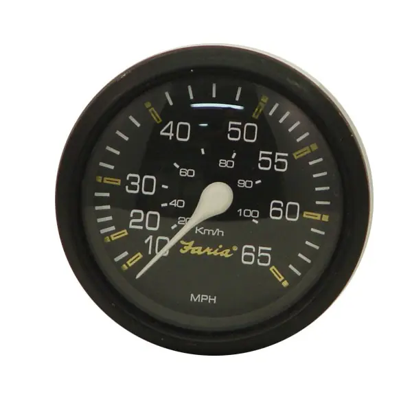 Express Delivery Faria Boat Speedometer Gauge SE9727B | 65 MPH 3 1/4 Inch Black