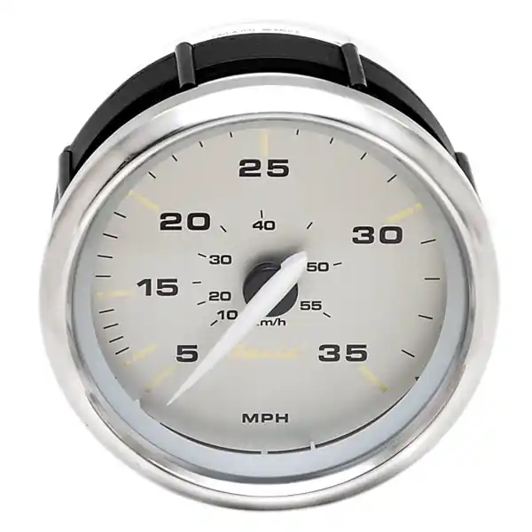 One Day Deal Faria Boat Speedometer SEK601A | Kronos Silver 35 MPH 3 3/8 Inch