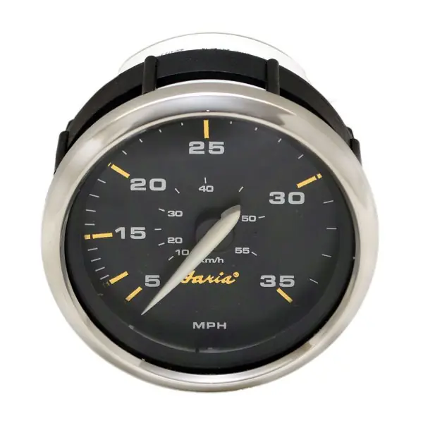 Faria Boat Speedometer Gauge SEK633A | Kronos Black 35 MPH 3 1/4 Inch Buy Today