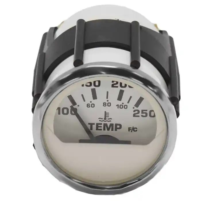 Top Rated Faria Boat Temperature Gauge GPC606B | 2 Inch Euro Silver White