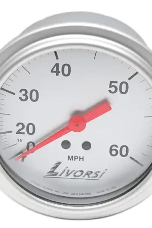 Livorsi Boat Speedometer Gauge GDS60PLPL | 3 1/4 Inch Silver Seasonal Sale