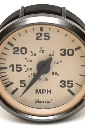 Flash Sale Faria Boat 35 MPH Speedometer Gauge SEK050A | Euro Beige 3 3/8 Inch