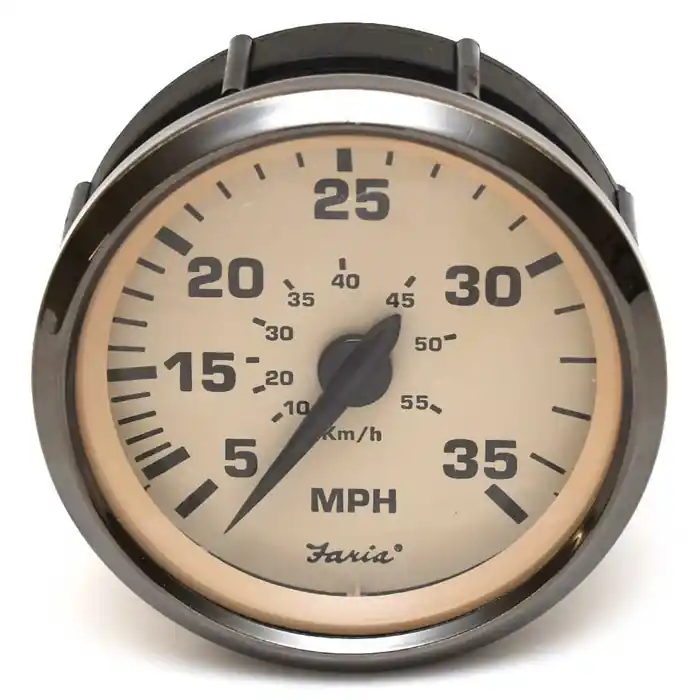 Flash Sale Faria Boat 35 MPH Speedometer Gauge SEK050A | Euro Beige 3 3/8 Inch