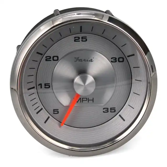 Save Now Faria Boat Speedometer Gauge SEK641A | 3 1/2 Inch Silver