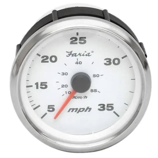 Faria Boat Speedometer Gauge SEK045A | White 3 1/4 Inch Budget
