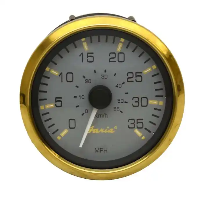 Faria Boat Speedometer Gauge SE0546A | Signature Gold 3 1/4 Inch Fast Shipping