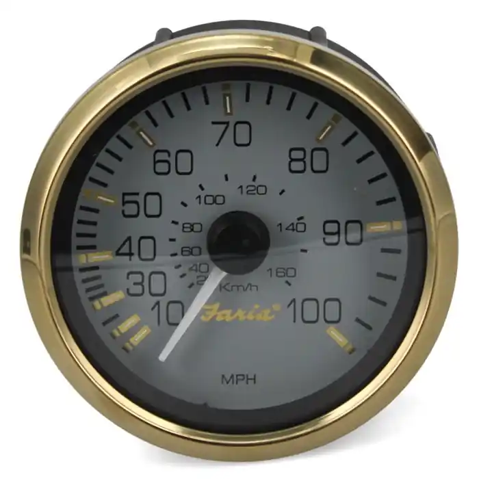 Faria Boat Speedometer Gauge SE9793B | Signature Gold 3 1/4 Inch Order Now