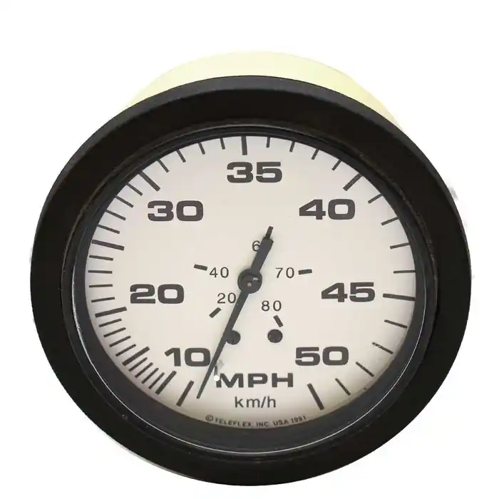 Teleflex Boat Speedometer Gauge 34510 | 3 3/8 Inch Black White Trusted Brand