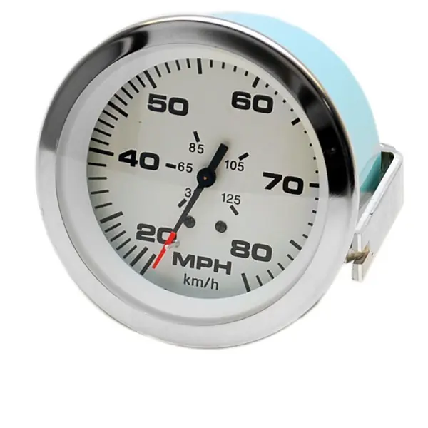 New Arrival Teleflex Boat Speedometer Gauge 59649 | Lido 3 1/4 Inch Silver White