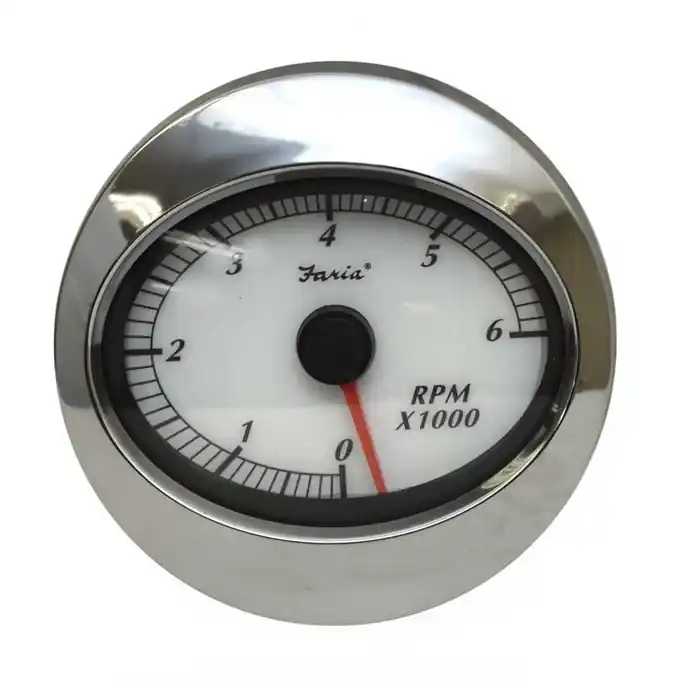 Last Chance Faria Boat Tachometer Gauge TC5028A | Calypso 3 1/4 Inch