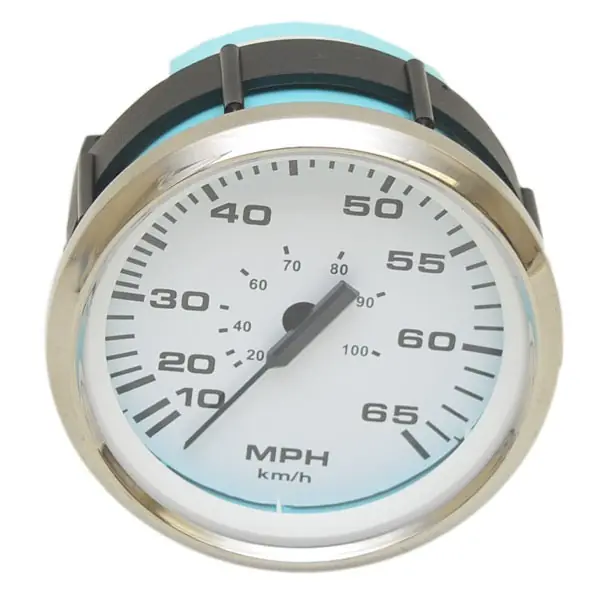 New Arrival Faria Boat 65 MPH Speedometer SEK069A | 3 1/4 Inch White