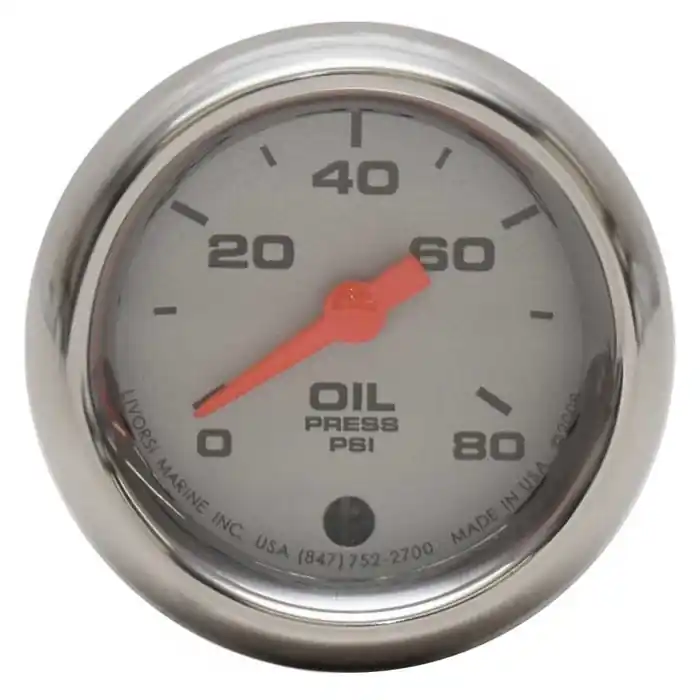 Livorsi Boat Oil Pressure Gauge VVJNISOPPLPSM | Vantage View 2 Inch Viral