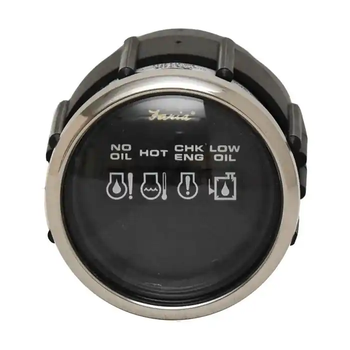 Faria Boat OMC Systems Check Gauge GPK112A | 2 Inch Silver Black Worldwide Shipping