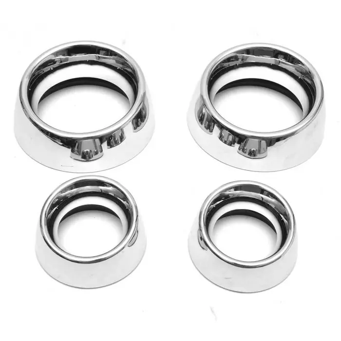 Boat Gauge Bezels | 1 3/4 x 3 Inch Silver Plastic (Set of 4) New Release