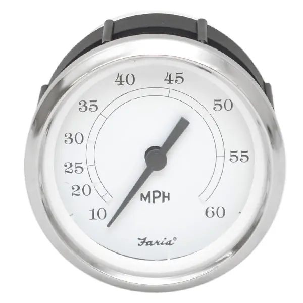 Faria Boat Speedometer Gauge SE9325A | 60 MPH Heritage Silver Grab Now