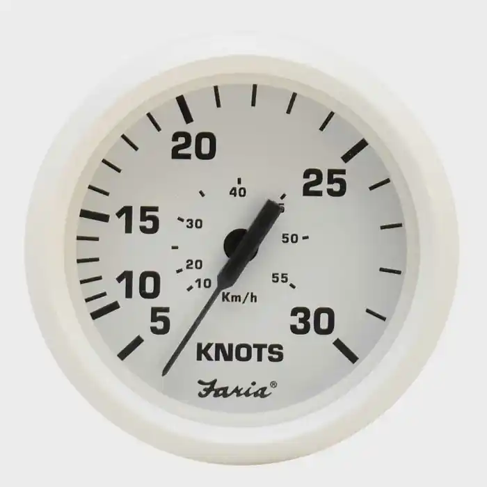 Faria Boat Speedometer Gauge SE9708C | Dress White 30 Knots Top Pick